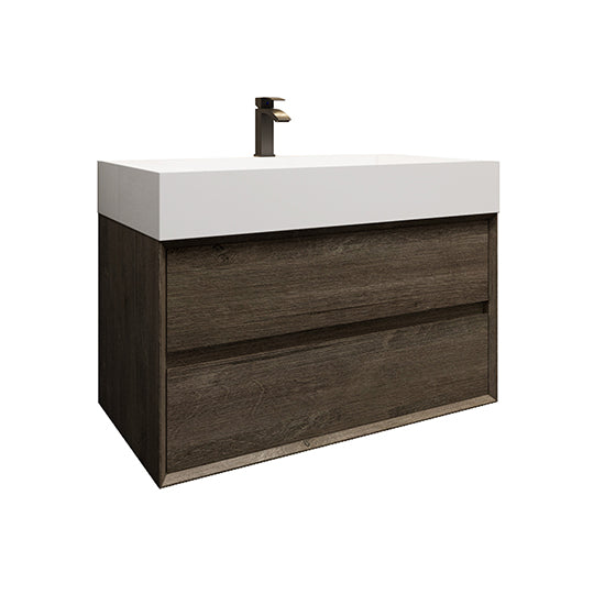 Better Vanity MAX 24"-48" Floating Wall-Mounted Bathroom Vanity with FLX16 Reinforced Acrylic Sink, Soft Close Drawers, Fully Assembled
