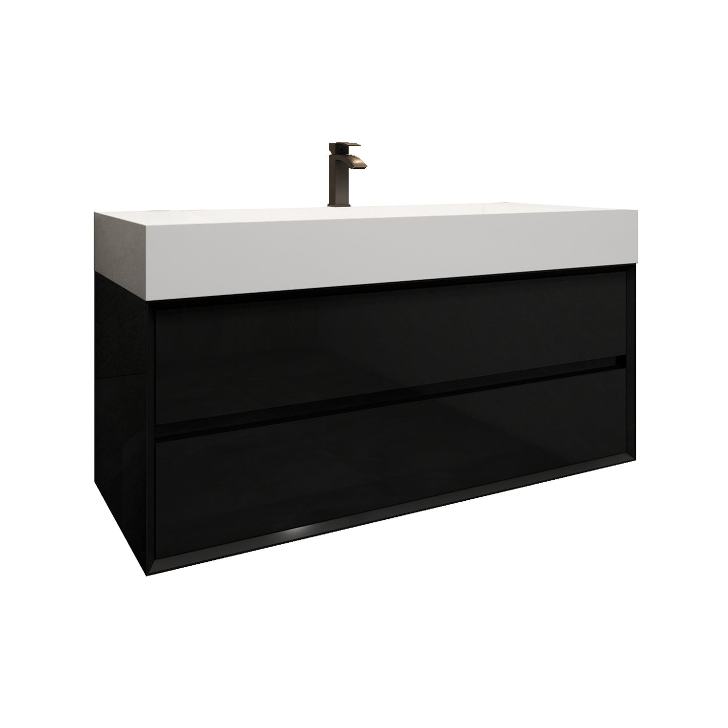 Better Vanity MAX 24"-48" Floating Wall-Mounted Bathroom Vanity with FLX16 Reinforced Acrylic Sink, Soft Close Drawers, Fully Assembled