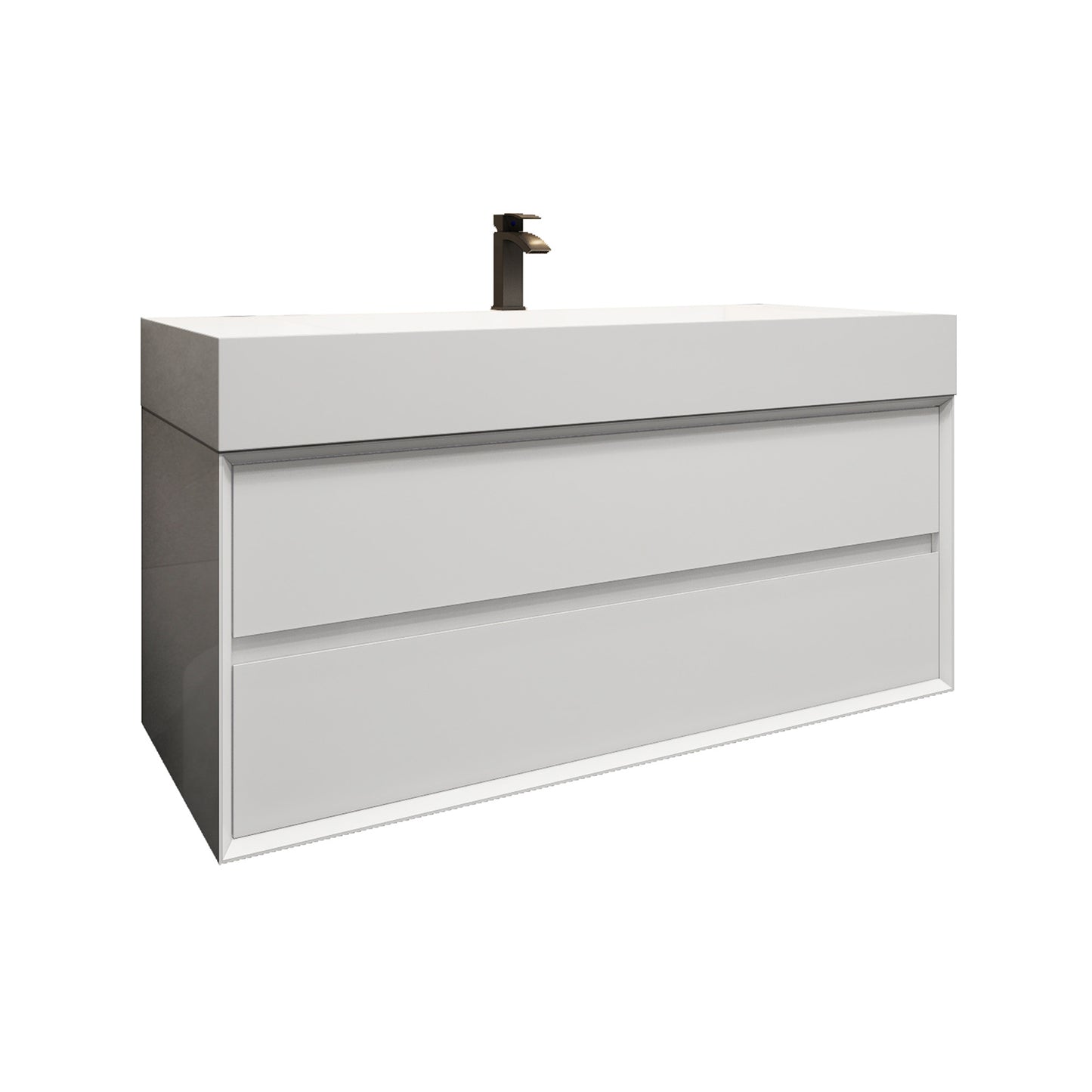 Better Vanity MAX 24"-48" Floating Wall-Mounted Bathroom Vanity with FLX16 Reinforced Acrylic Sink, Soft Close Drawers, Fully Assembled