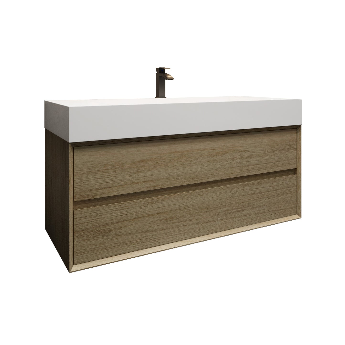 Better Vanity MAX 24"-48" Floating Wall-Mounted Bathroom Vanity with FLX16 Reinforced Acrylic Sink, Soft Close Drawers, Fully Assembled