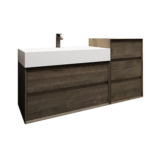 Better Vanity MAX 24"-48" Floating Wall-Mounted Bathroom Vanity with FLX16 Reinforced Acrylic Sink, Soft Close Drawers, Fully Assembled