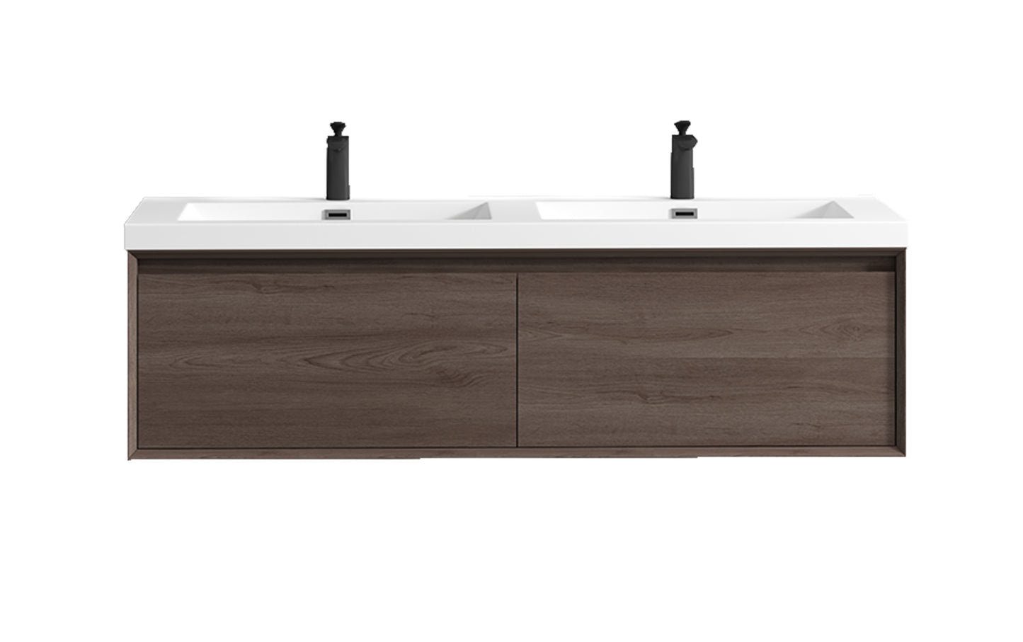 Better Vanity MIA 24"-48" Wall-Mounted Bathroom Vanity with Reinforced Acrylic Sink, Soft Close Drawers, Fully Assembled