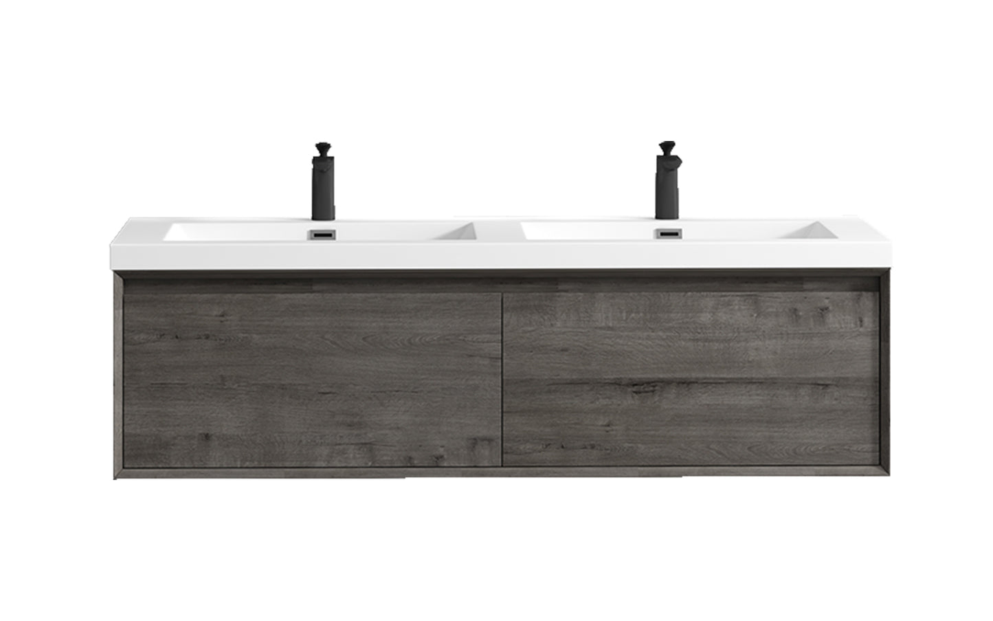Better Vanity MIA 24"-48" Wall-Mounted Bathroom Vanity with Reinforced Acrylic Sink, Soft Close Drawers, Fully Assembled