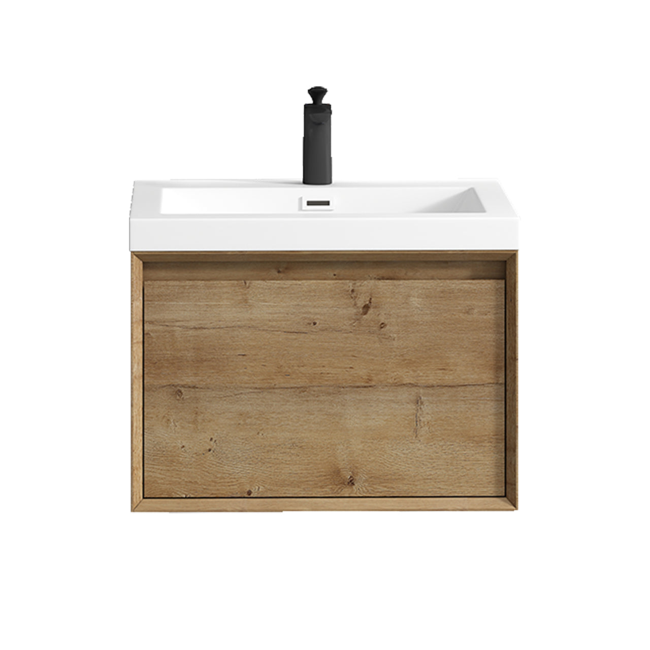 Better Vanity MIA 24"-48" Wall-Mounted Bathroom Vanity with Reinforced Acrylic Sink, Soft Close Drawers, Fully Assembled