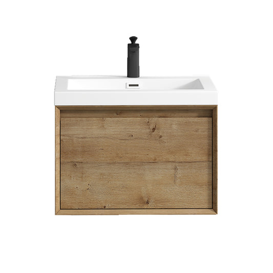Better Vanity MIA 24"-48" Wall-Mounted Bathroom Vanity with Reinforced Acrylic Sink, Soft Close Drawers, Fully Assembled