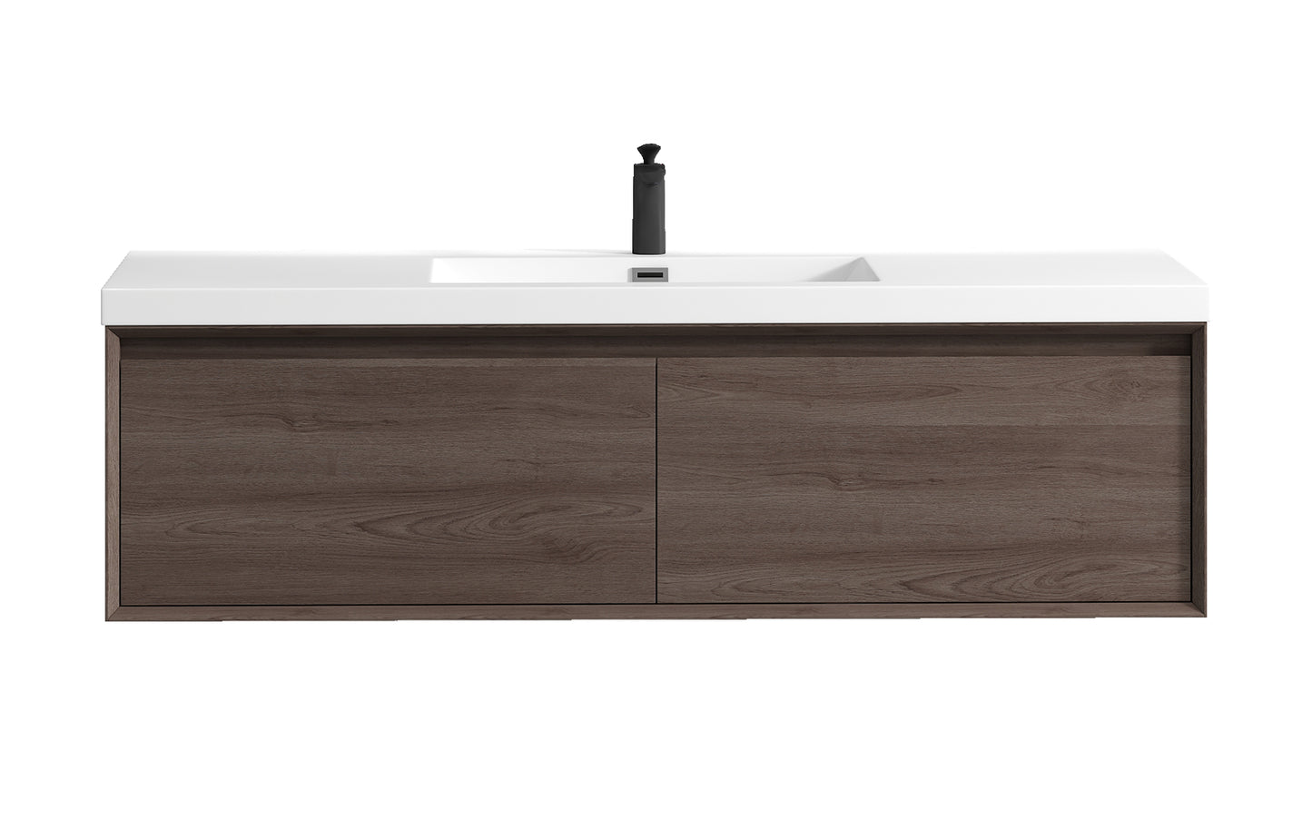 Better Vanity MIA 24"-48" Wall-Mounted Bathroom Vanity with Reinforced Acrylic Sink, Soft Close Drawers, Fully Assembled