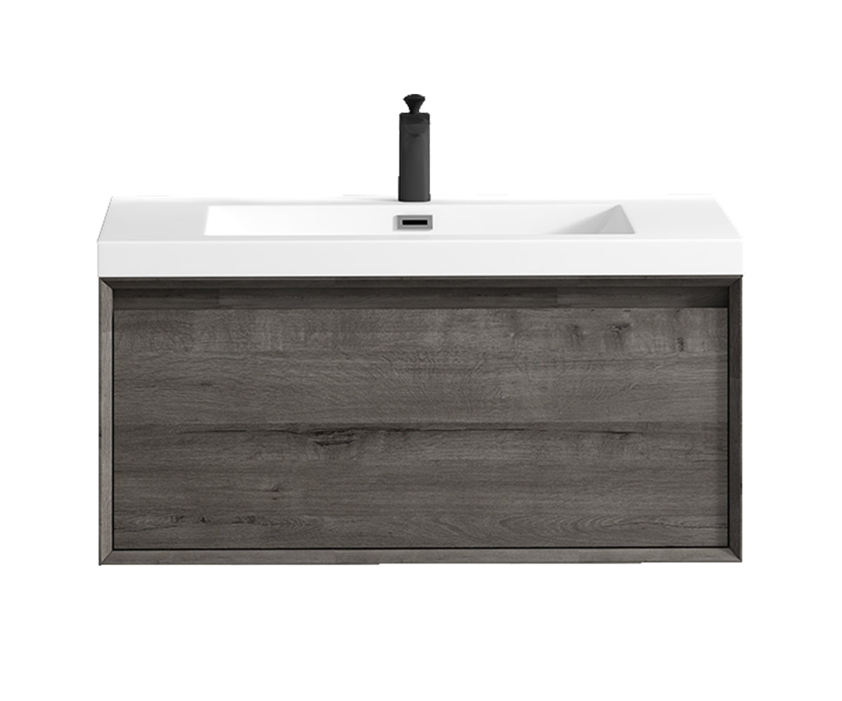 Better Vanity MIA 24"-48" Wall-Mounted Bathroom Vanity with Reinforced Acrylic Sink, Soft Close Drawers, Fully Assembled