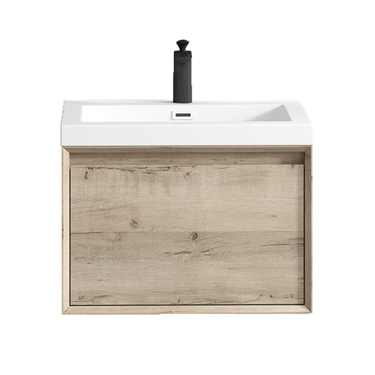 Better Vanity MIA 24"-48" Wall-Mounted Bathroom Vanity with Reinforced Acrylic Sink, Soft Close Drawers, Fully Assembled