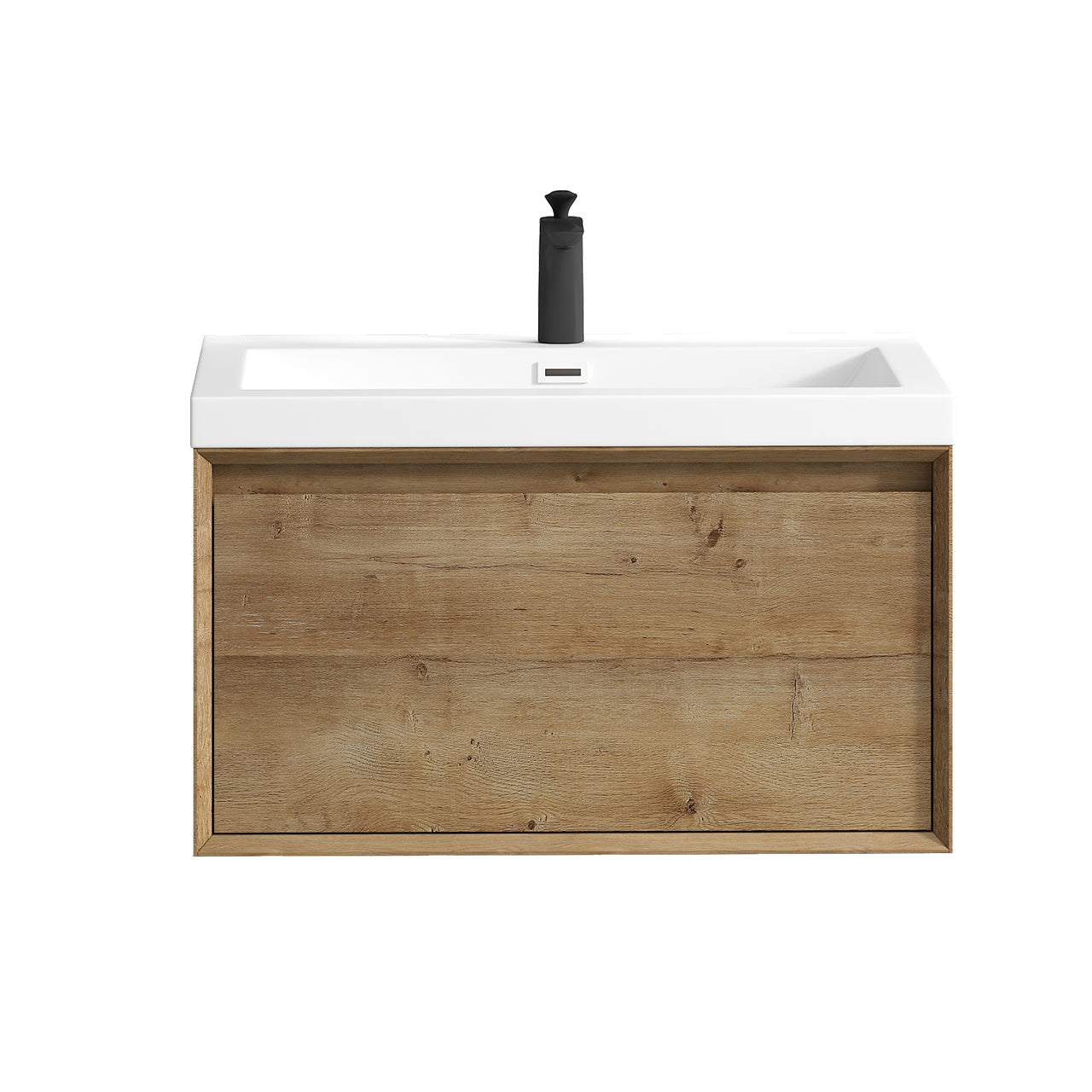 Better Vanity MIA 24"-48" Wall-Mounted Bathroom Vanity with Reinforced Acrylic Sink, Soft Close Drawers, Fully Assembled