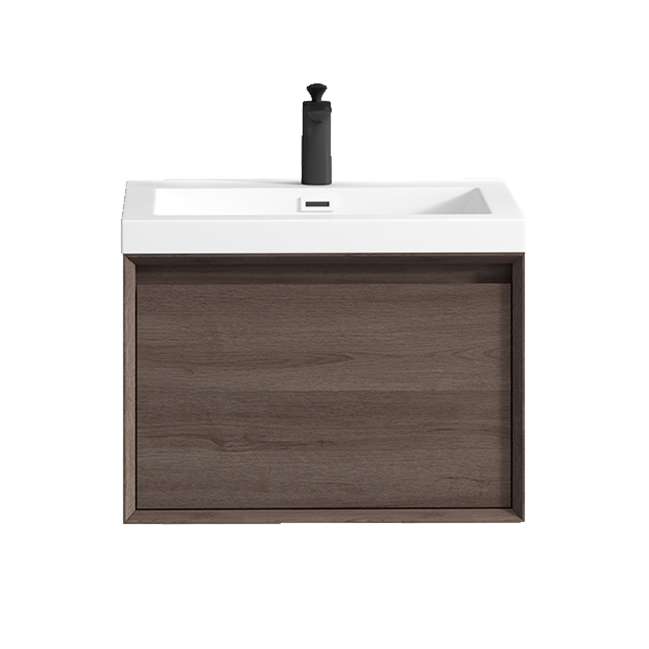Better Vanity MIA 24"-48" Wall-Mounted Bathroom Vanity with Reinforced Acrylic Sink, Soft Close Drawers, Fully Assembled