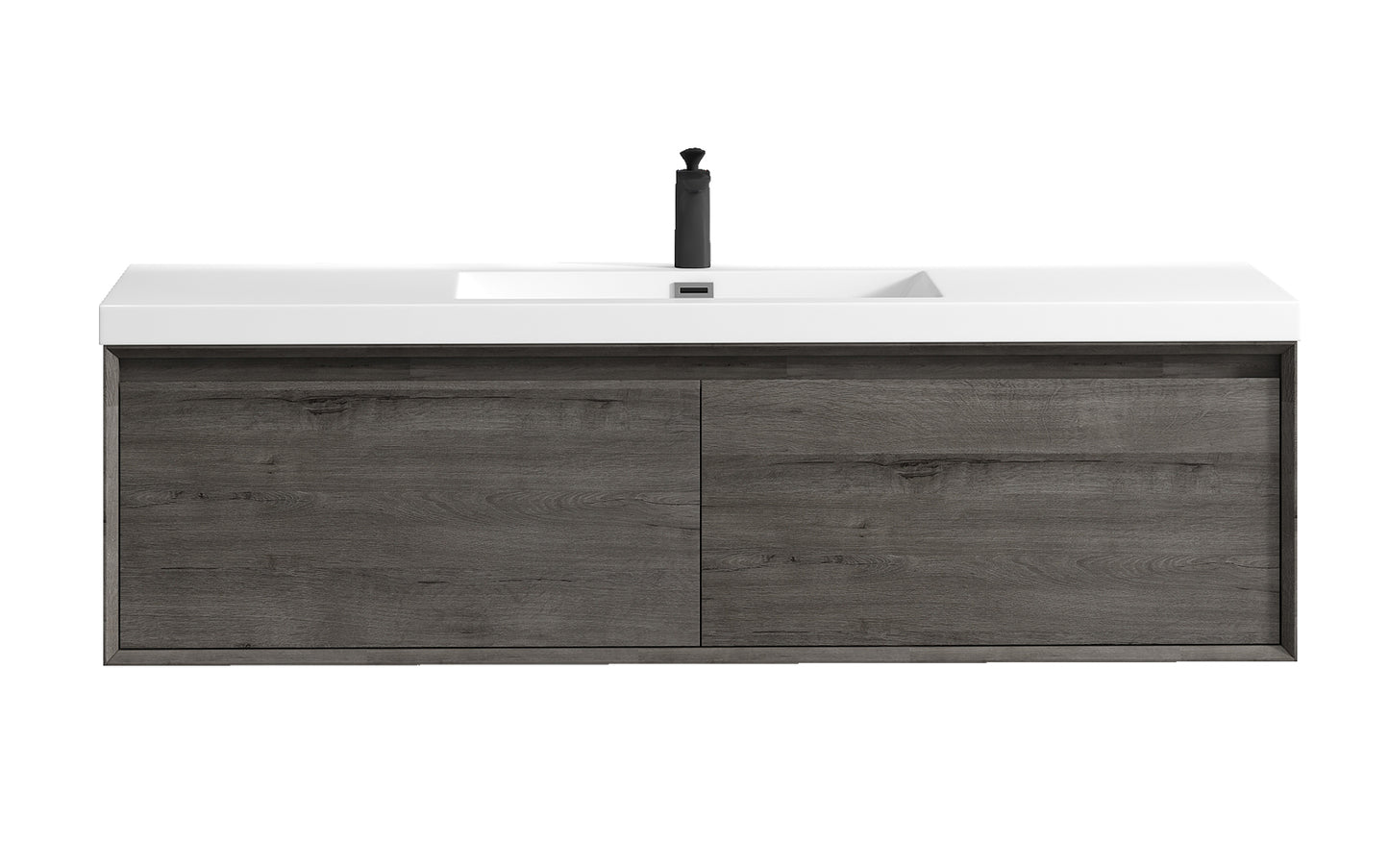 Better Vanity MIA 24"-48" Wall-Mounted Bathroom Vanity with Reinforced Acrylic Sink, Soft Close Drawers, Fully Assembled
