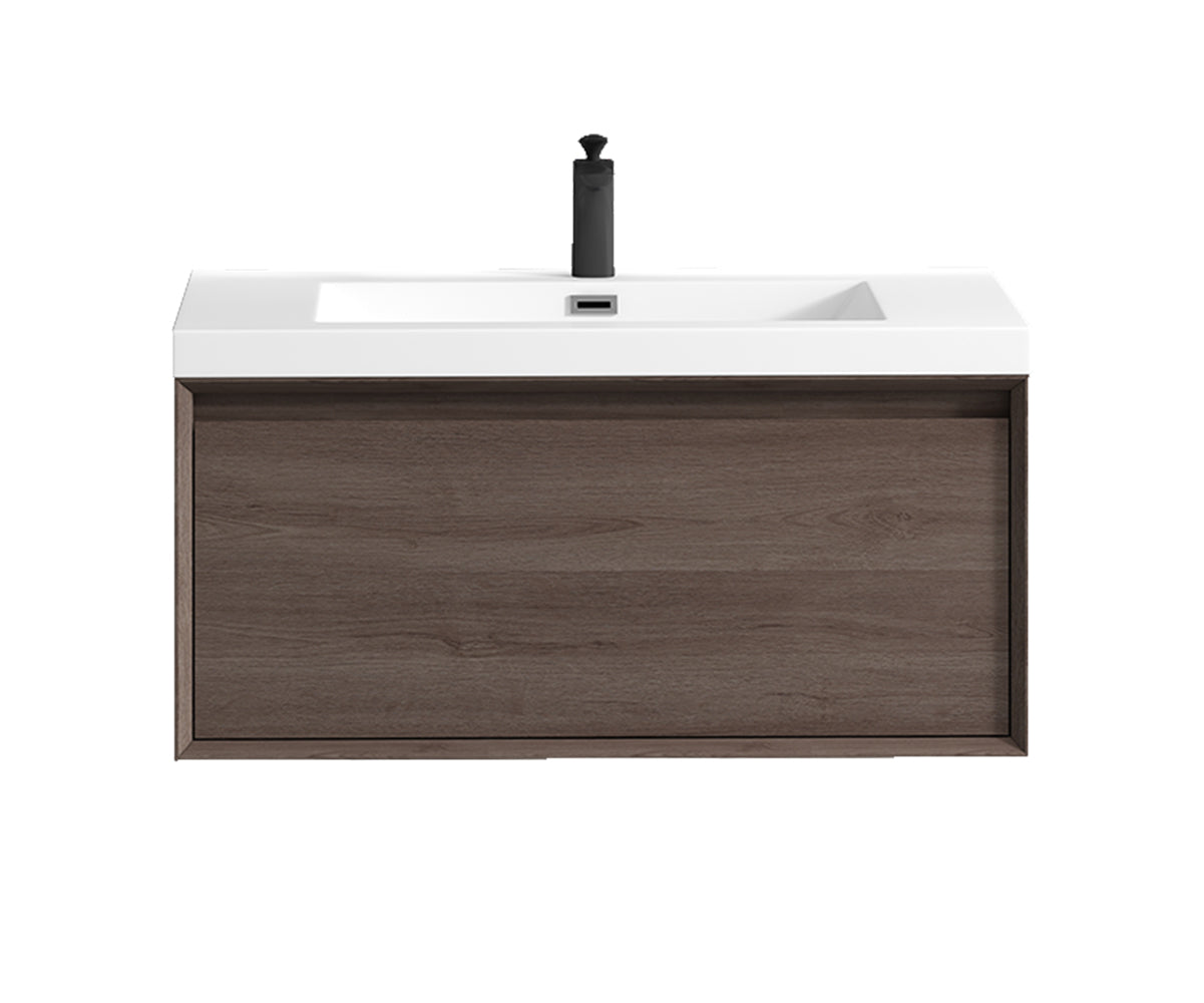Better Vanity MIA 24"-48" Wall-Mounted Bathroom Vanity with Reinforced Acrylic Sink, Soft Close Drawers, Fully Assembled