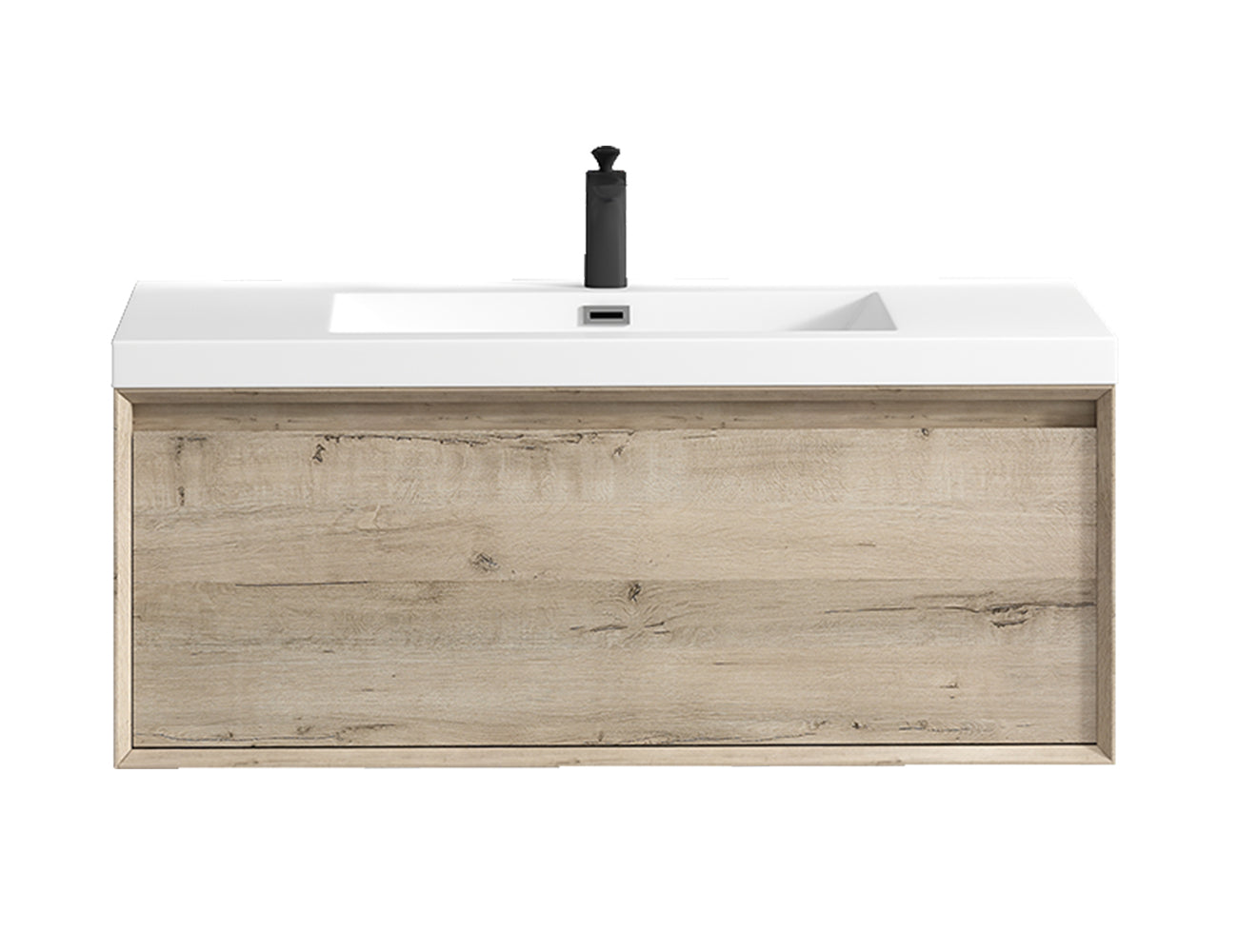 Better Vanity MIA 24"-48" Wall-Mounted Bathroom Vanity with Reinforced Acrylic Sink, Soft Close Drawers, Fully Assembled