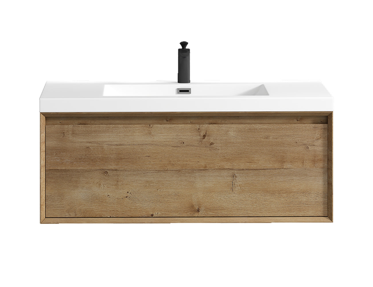 Better Vanity MIA 24"-48" Wall-Mounted Bathroom Vanity with Reinforced Acrylic Sink, Soft Close Drawers, Fully Assembled