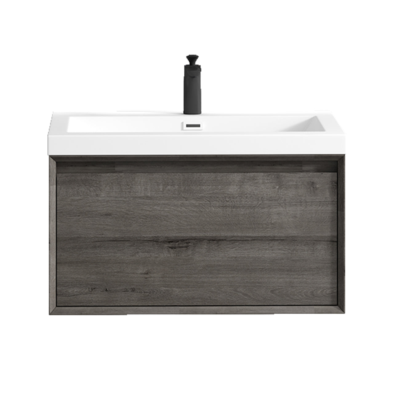 Better Vanity MIA 24"-48" Wall-Mounted Bathroom Vanity with Reinforced Acrylic Sink, Soft Close Drawers, Fully Assembled