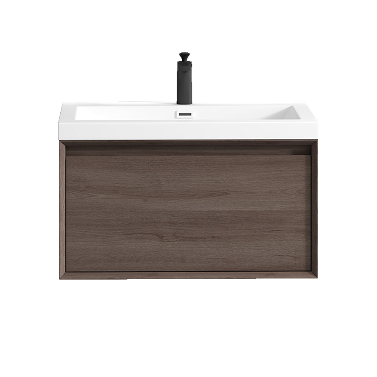 Better Vanity MIA 24"-48" Wall-Mounted Bathroom Vanity with Reinforced Acrylic Sink, Soft Close Drawers, Fully Assembled