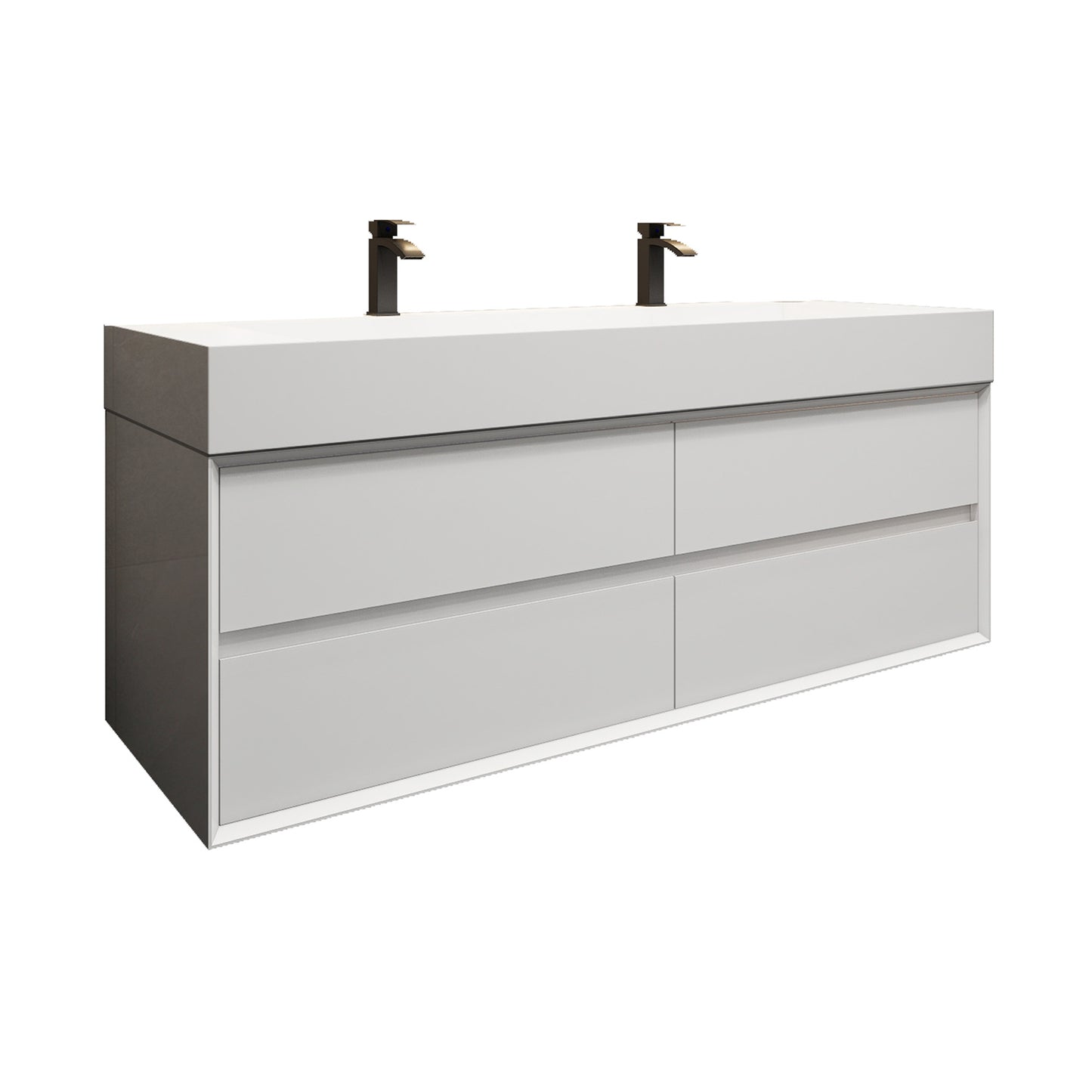 Better Vanity MAX 24"-48" Floating Wall-Mounted Bathroom Vanity with FLX16 Reinforced Acrylic Sink, Soft Close Drawers, Fully Assembled