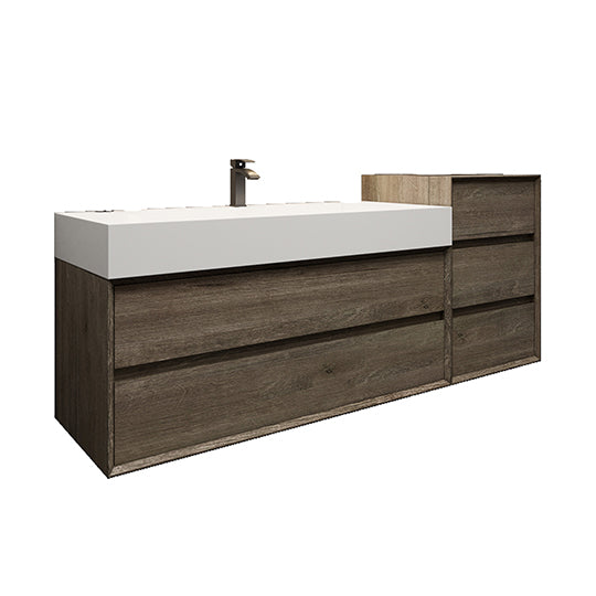 Better Vanity MAX 24"-48" Floating Wall-Mounted Bathroom Vanity with FLX16 Reinforced Acrylic Sink, Soft Close Drawers, Fully Assembled
