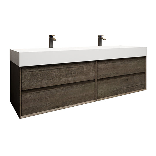 Better Vanity MAX 24"-48" Floating Wall-Mounted Bathroom Vanity with FLX16 Reinforced Acrylic Sink, Soft Close Drawers, Fully Assembled