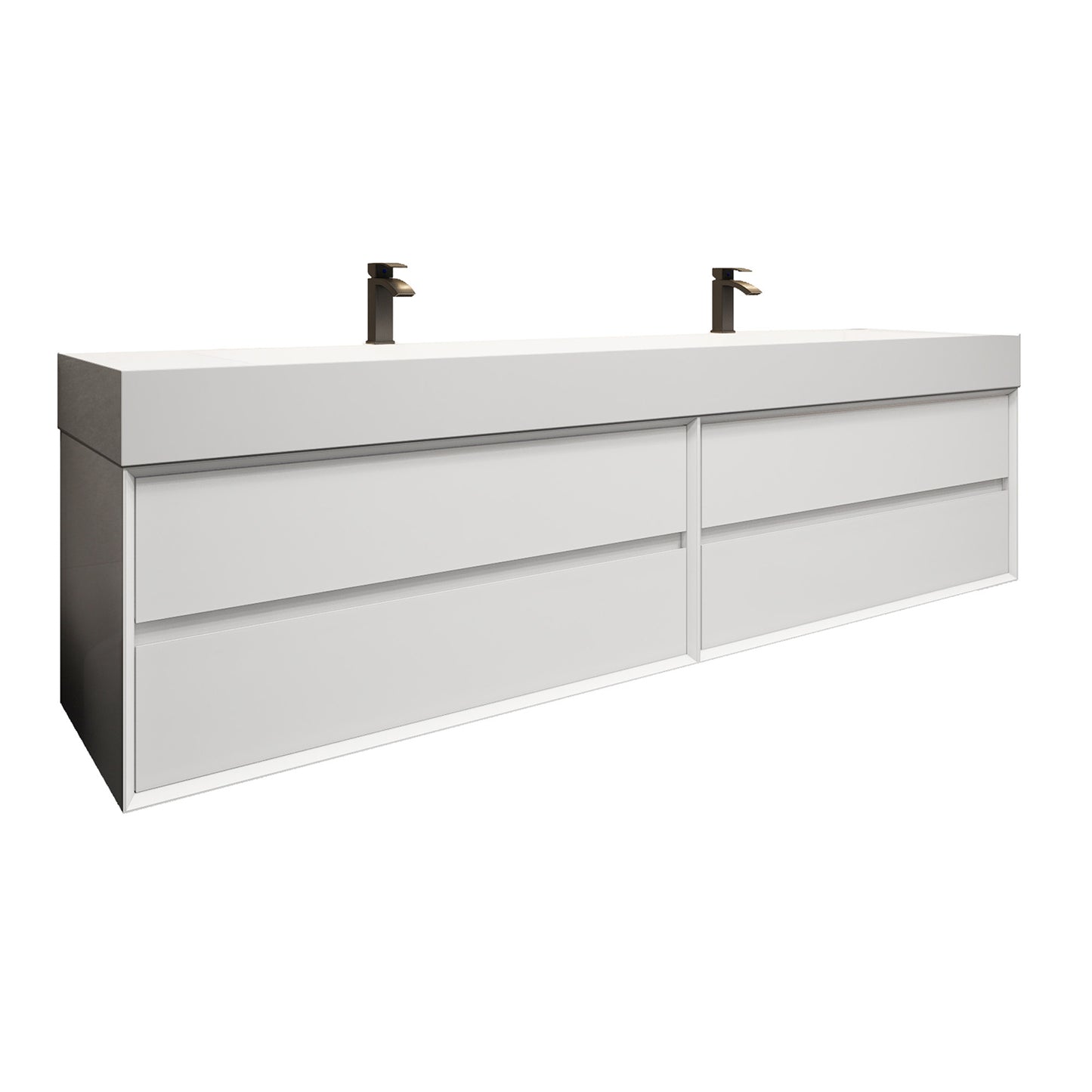 Better Vanity MAX 24"-48" Floating Wall-Mounted Bathroom Vanity with FLX16 Reinforced Acrylic Sink, Soft Close Drawers, Fully Assembled
