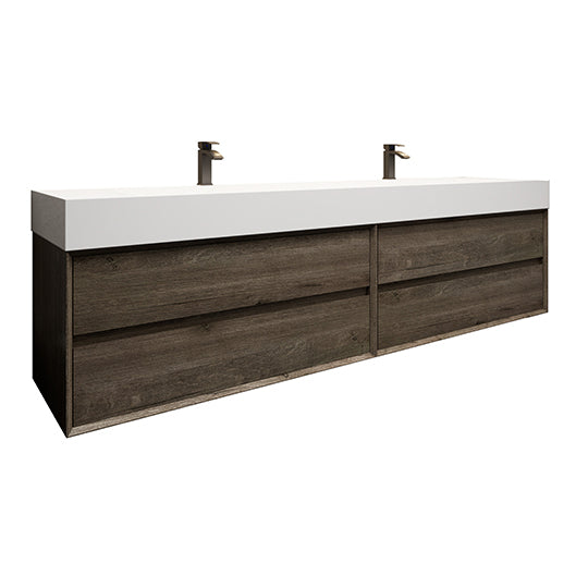 Better Vanity MAX 24"-48" Floating Wall-Mounted Bathroom Vanity with FLX16 Reinforced Acrylic Sink, Soft Close Drawers, Fully Assembled