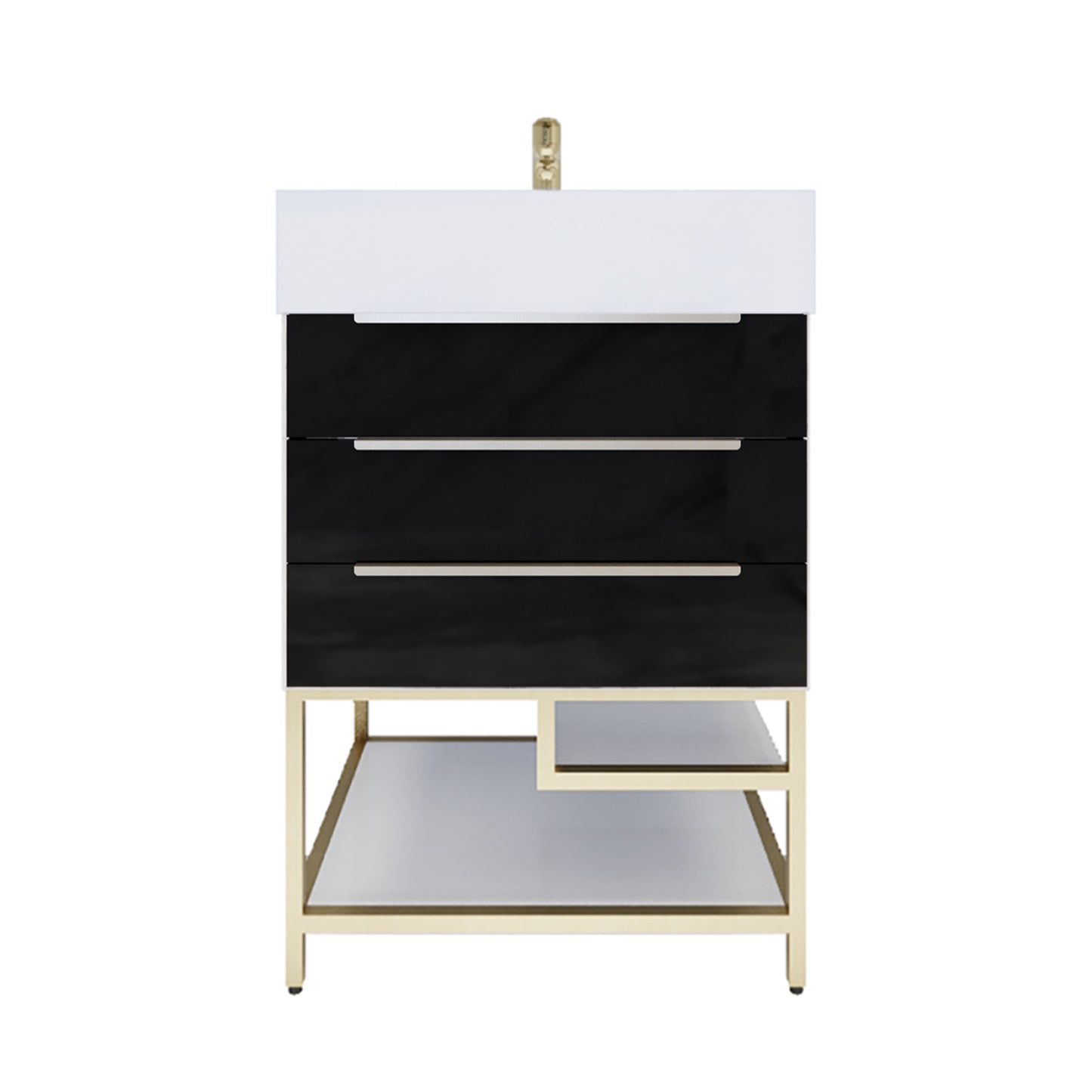 Better Vanity Bethany 24"-48“ Freestanding Bathroom Vanity Reinforced Acrylic Sink Soft Close Doors & Drawers, Fully Assembled