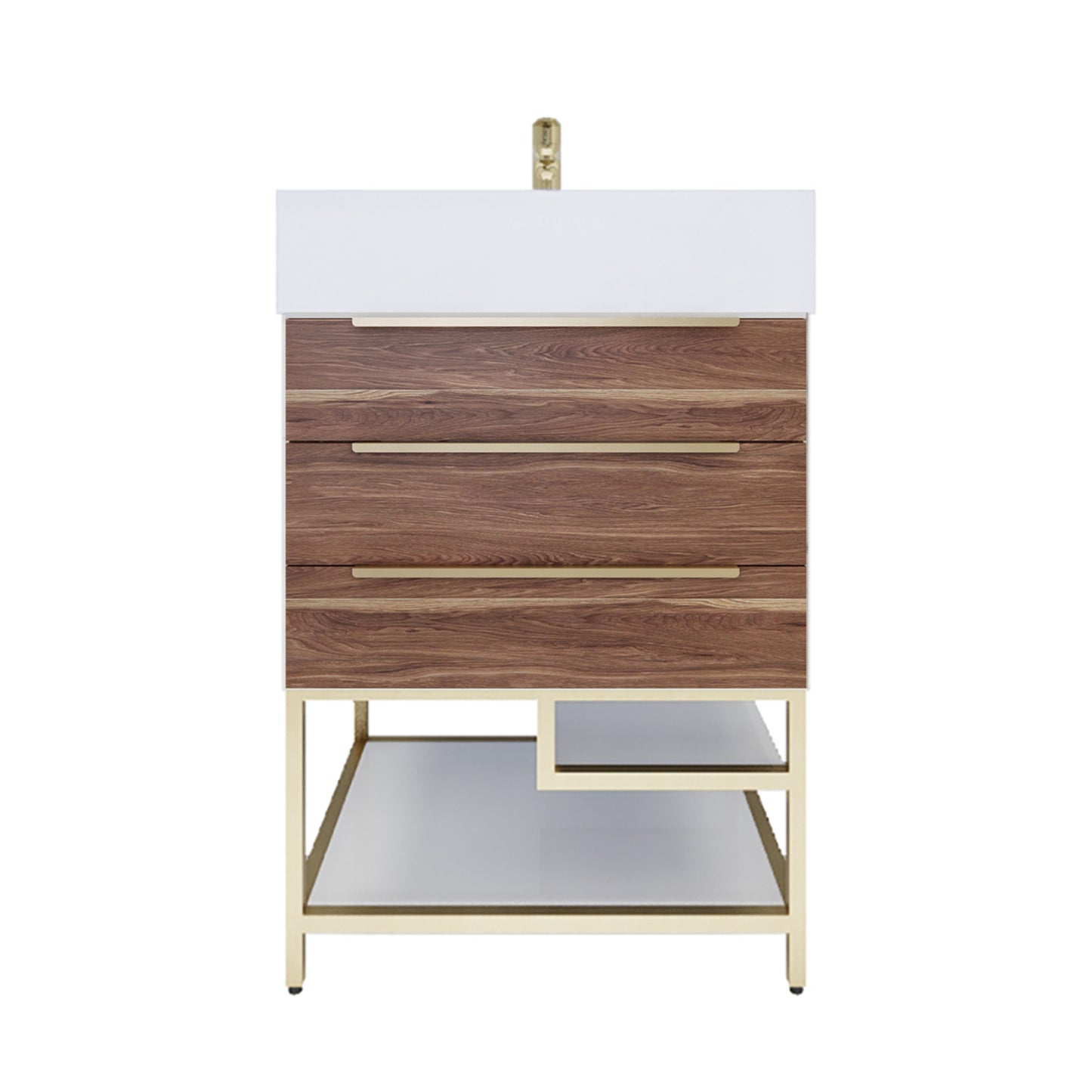 Better Vanity Bethany 24"-48“ Freestanding Bathroom Vanity Reinforced Acrylic Sink Soft Close Doors & Drawers, Fully Assembled