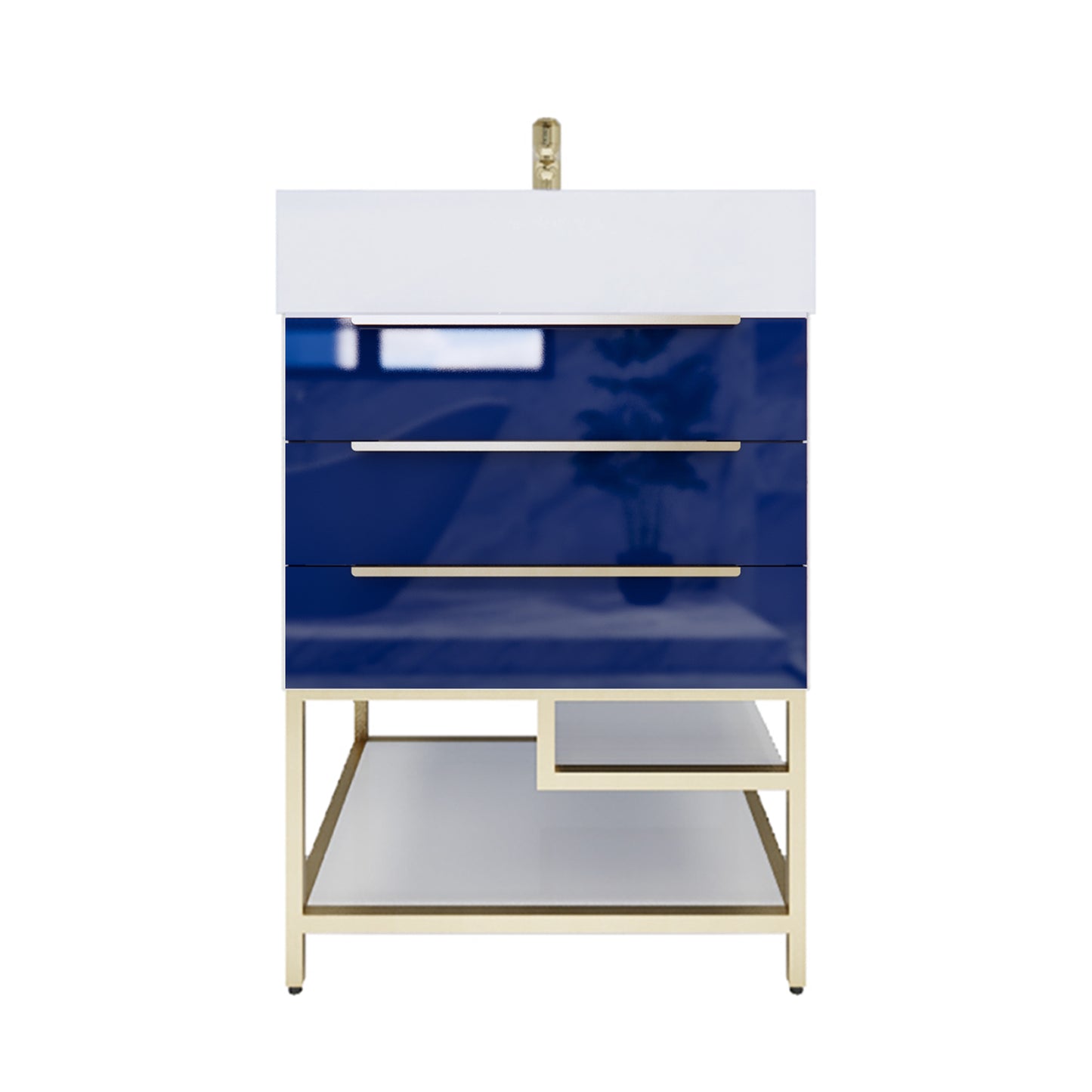 Better Vanity Bethany 24"-48“ Freestanding Bathroom Vanity Reinforced Acrylic Sink Soft Close Doors & Drawers, Fully Assembled