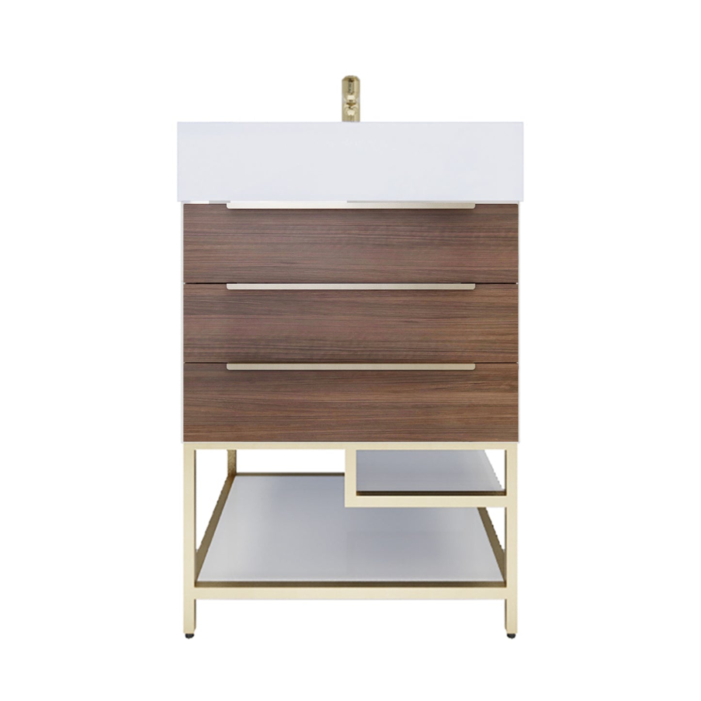Better Vanity Bethany 24"-48“ Freestanding Bathroom Vanity Reinforced Acrylic Sink Soft Close Doors & Drawers, Fully Assembled