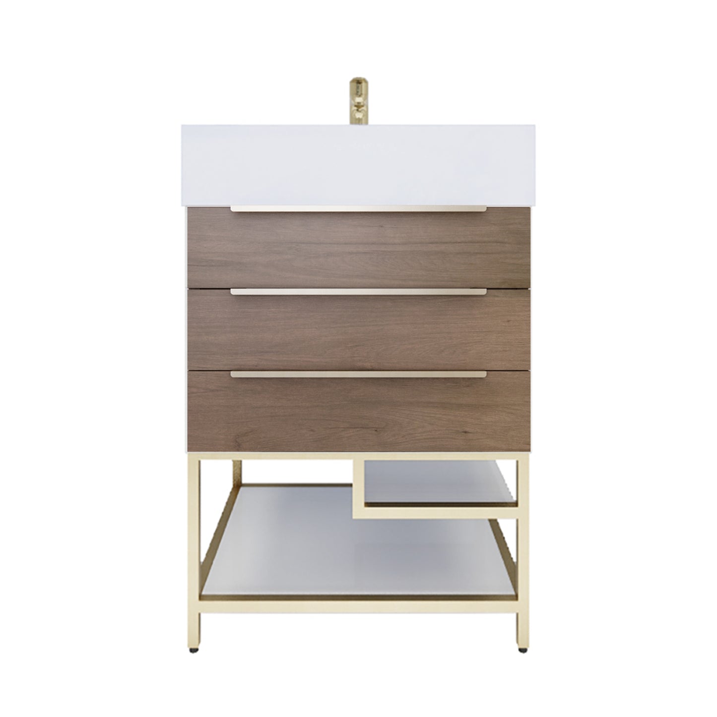 Better Vanity Bethany 24"-48“ Freestanding Bathroom Vanity Reinforced Acrylic Sink Soft Close Doors & Drawers, Fully Assembled