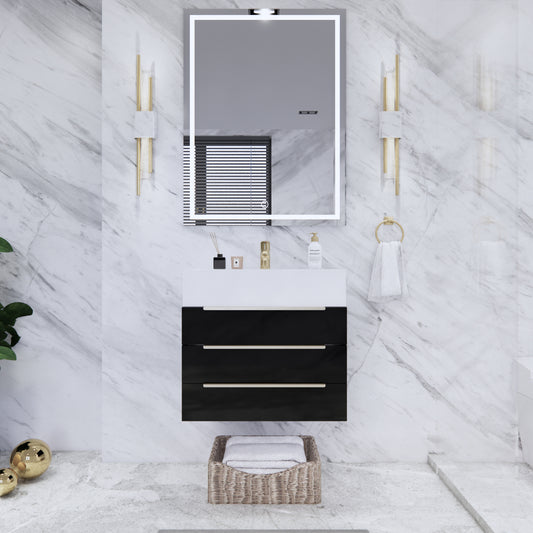 Bethany Floating Bathroom Vanity with Reinforced Acrylic Sink Top 24" - 84"