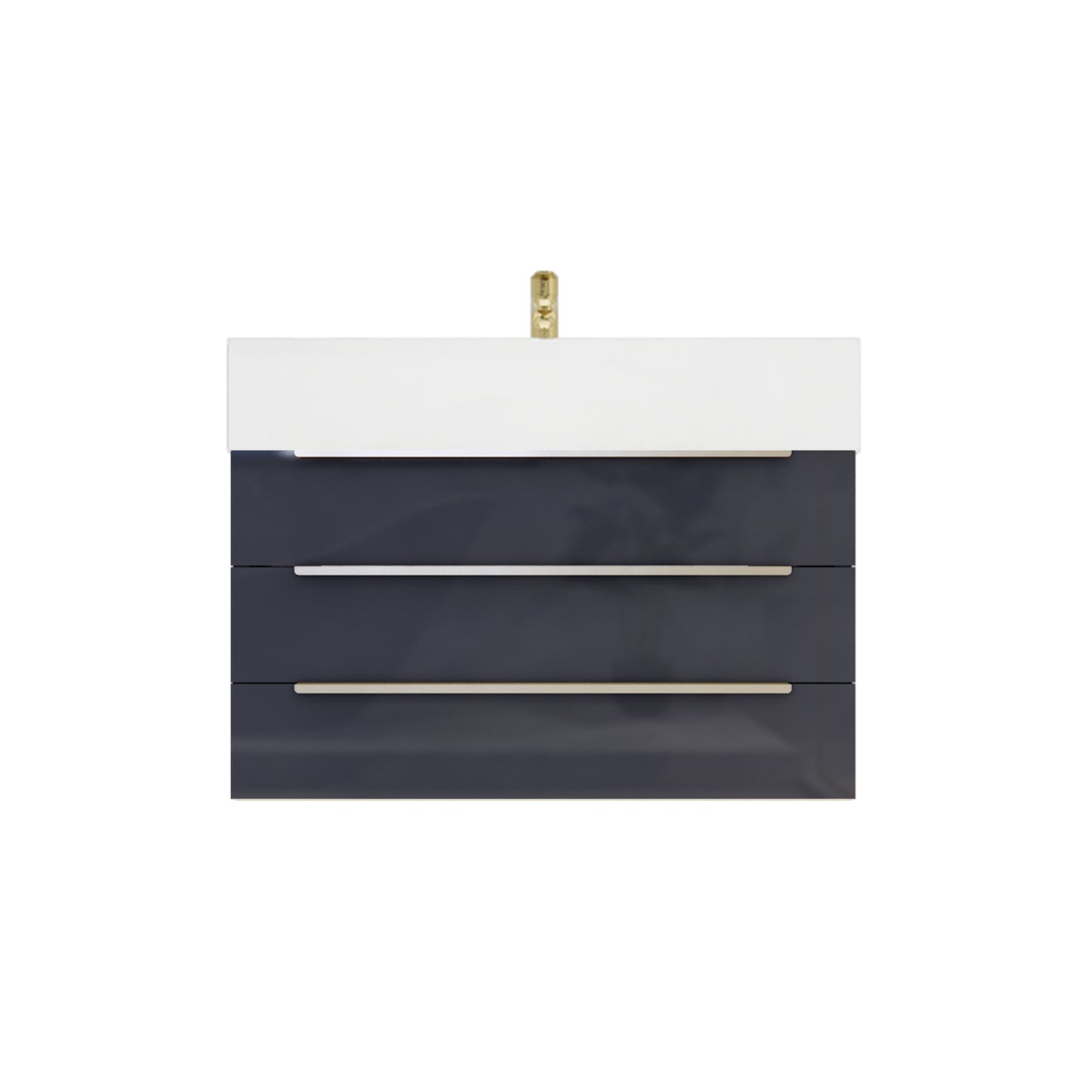 Better Vanity Bethany 24"-48" Floating Bathroom Vanity Reinforced Acrylic Sink Soft Close Doors & Drawers, Fully Assembled
