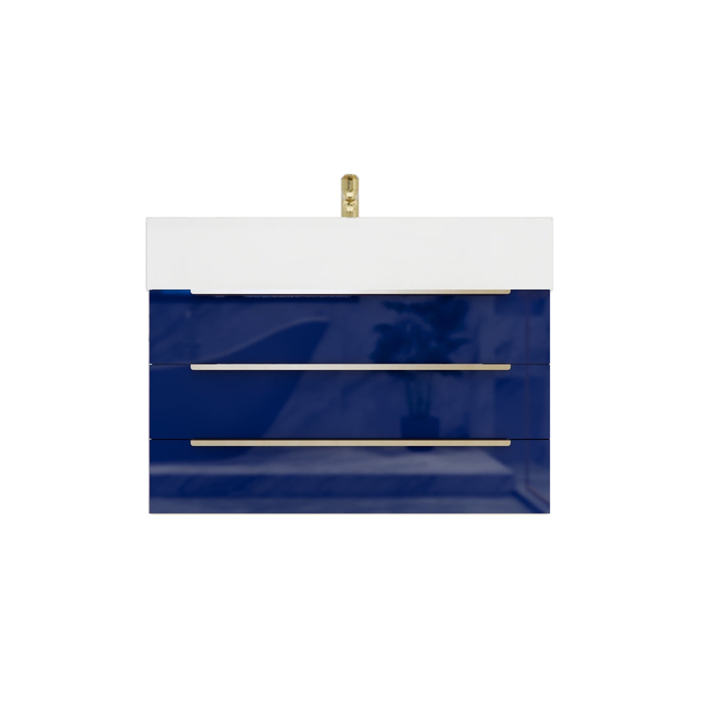 Better Vanity Bethany 24"-48" Floating Bathroom Vanity Reinforced Acrylic Sink Soft Close Doors & Drawers, Fully Assembled