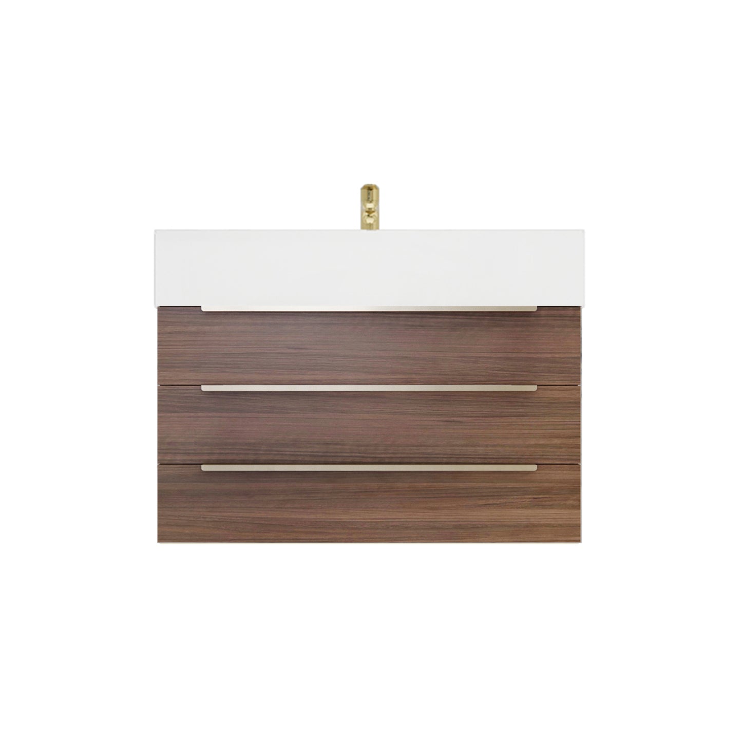 Better Vanity Bethany 24"-48" Floating Bathroom Vanity Reinforced Acrylic Sink Soft Close Doors & Drawers, Fully Assembled