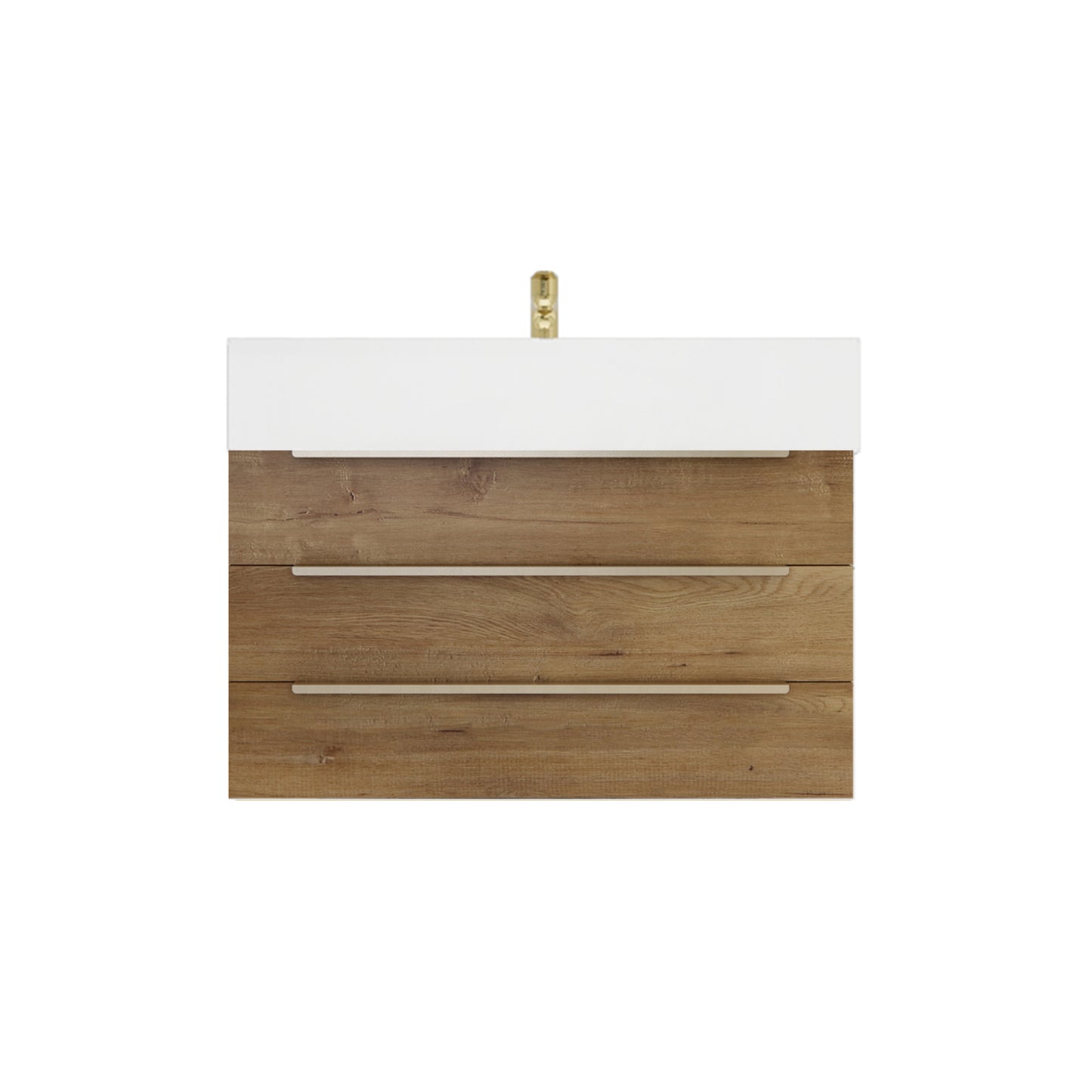 Better Vanity Bethany 24"-48" Floating Bathroom Vanity Reinforced Acrylic Sink Soft Close Doors & Drawers, Fully Assembled