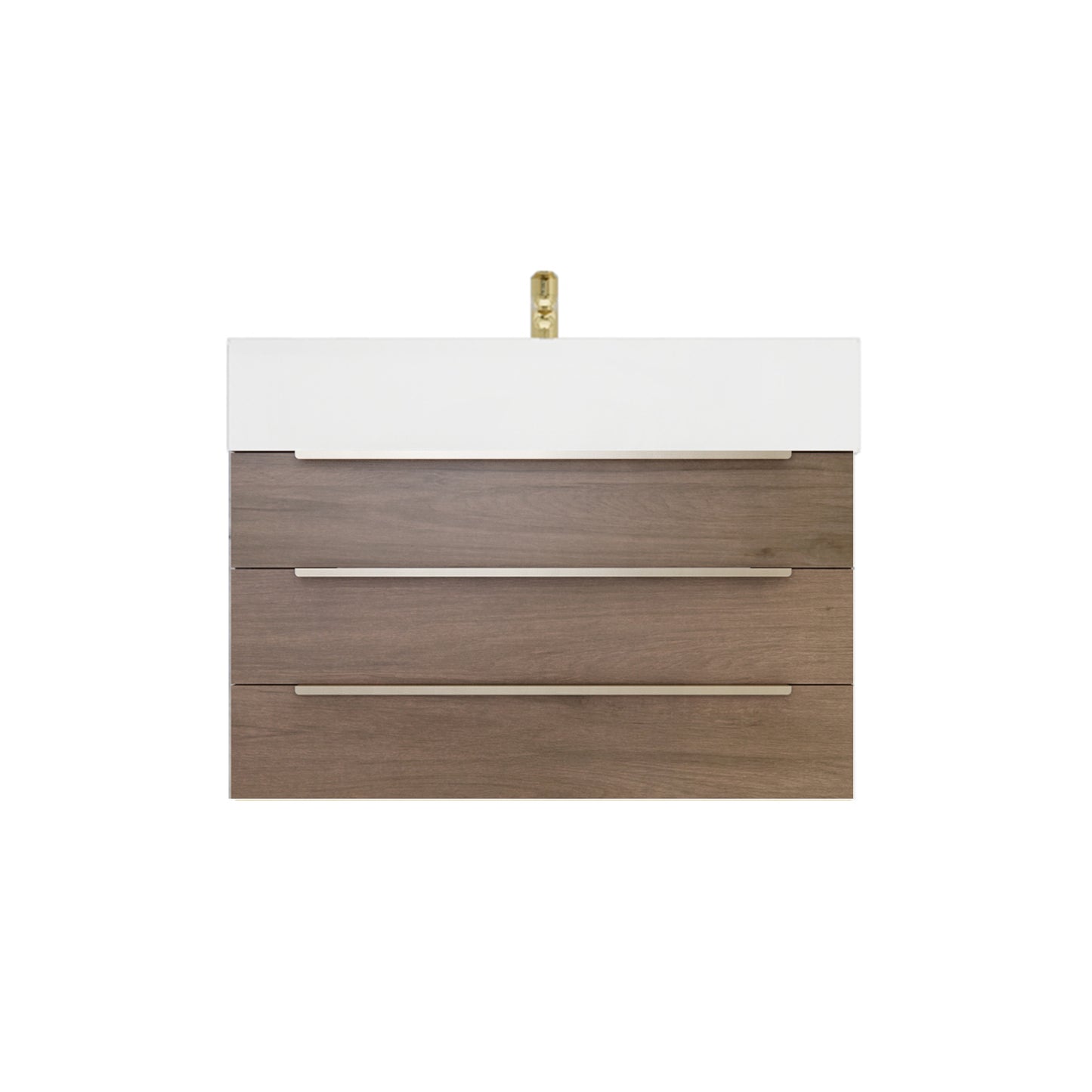 Better Vanity Bethany 24"-48" Floating Bathroom Vanity Reinforced Acrylic Sink Soft Close Doors & Drawers, Fully Assembled
