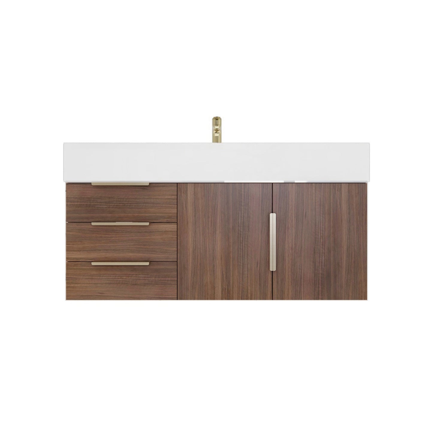 Better Vanity Bethany 24"-48" Floating Bathroom Vanity Reinforced Acrylic Sink Soft Close Doors & Drawers, Fully Assembled