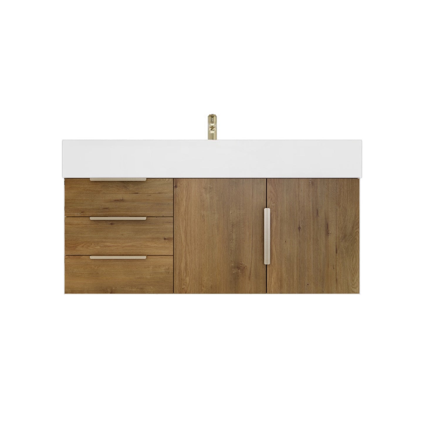 Better Vanity Bethany 24"-48" Floating Bathroom Vanity Reinforced Acrylic Sink Soft Close Doors & Drawers, Fully Assembled