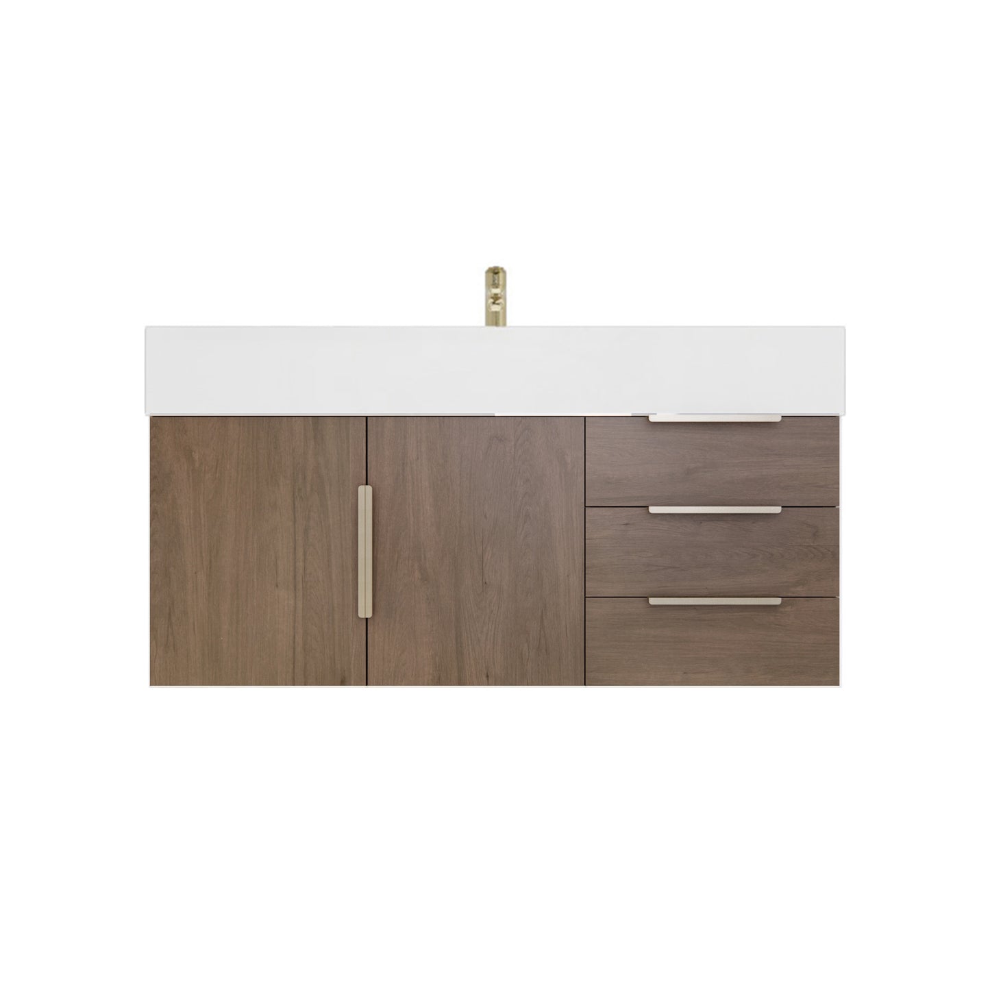 Better Vanity Bethany 24"-48" Floating Bathroom Vanity Reinforced Acrylic Sink Soft Close Doors & Drawers, Fully Assembled