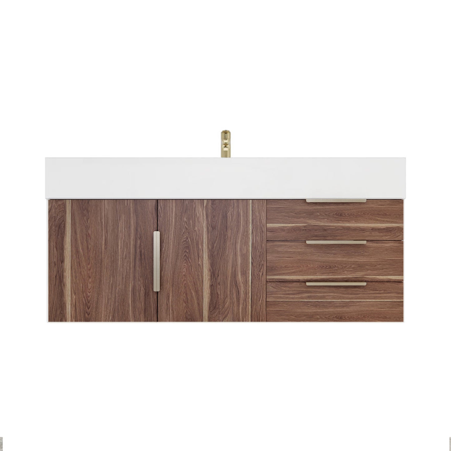 Better Vanity Bethany 24"-48" Floating Bathroom Vanity Reinforced Acrylic Sink Soft Close Doors & Drawers, Fully Assembled
