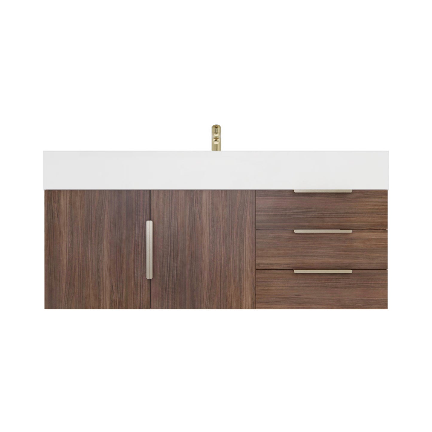 Better Vanity Bethany 24"-48" Floating Bathroom Vanity Reinforced Acrylic Sink Soft Close Doors & Drawers, Fully Assembled