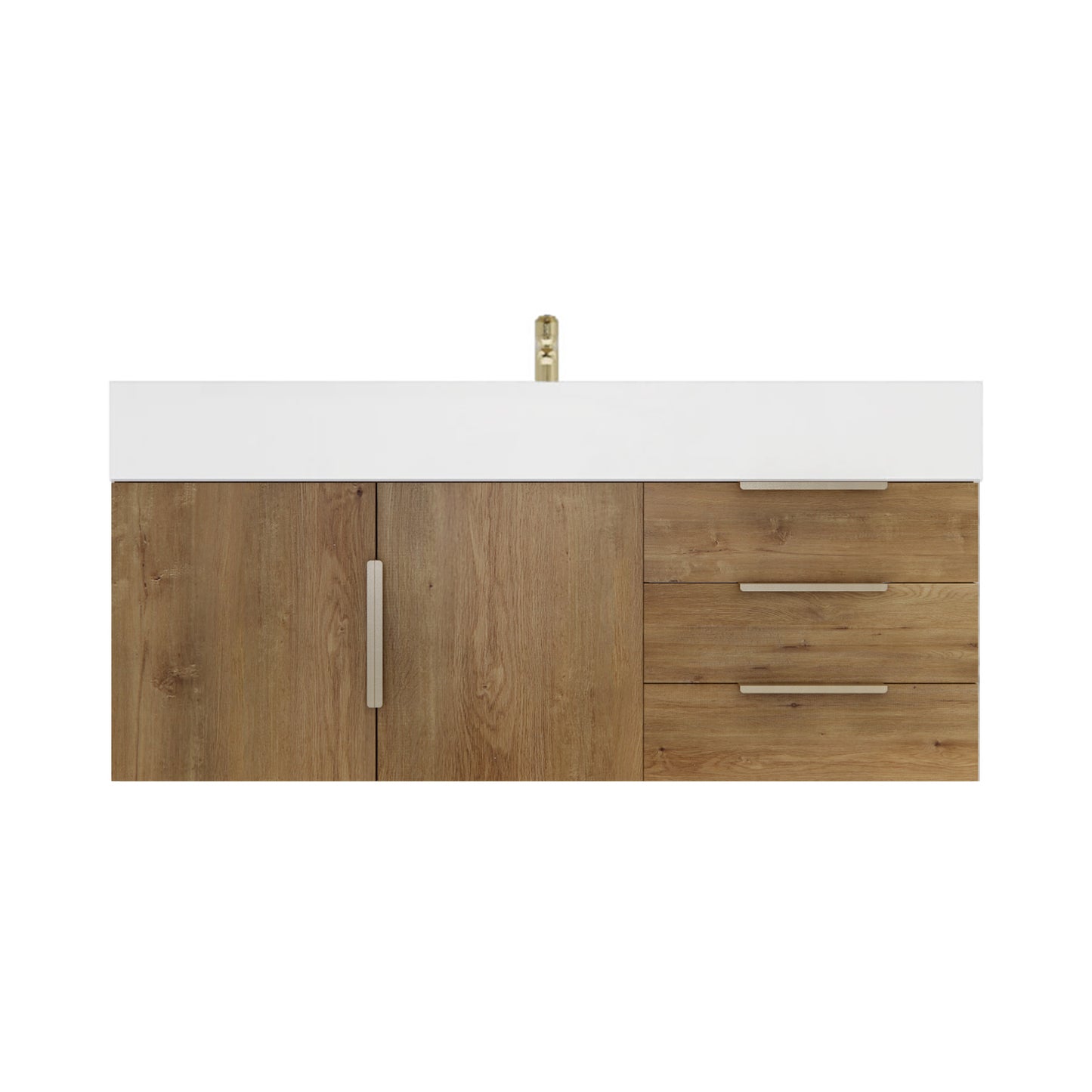 Better Vanity Bethany 24"-48" Floating Bathroom Vanity Reinforced Acrylic Sink Soft Close Doors & Drawers, Fully Assembled