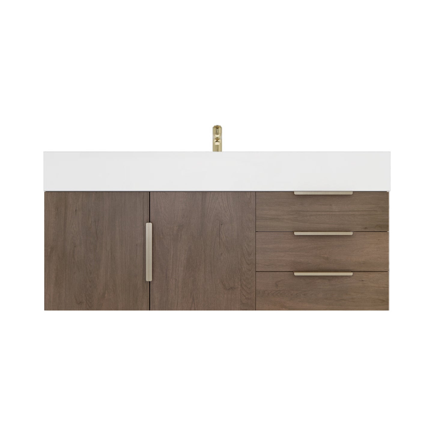 Better Vanity Bethany 24"-48" Floating Bathroom Vanity Reinforced Acrylic Sink Soft Close Doors & Drawers, Fully Assembled