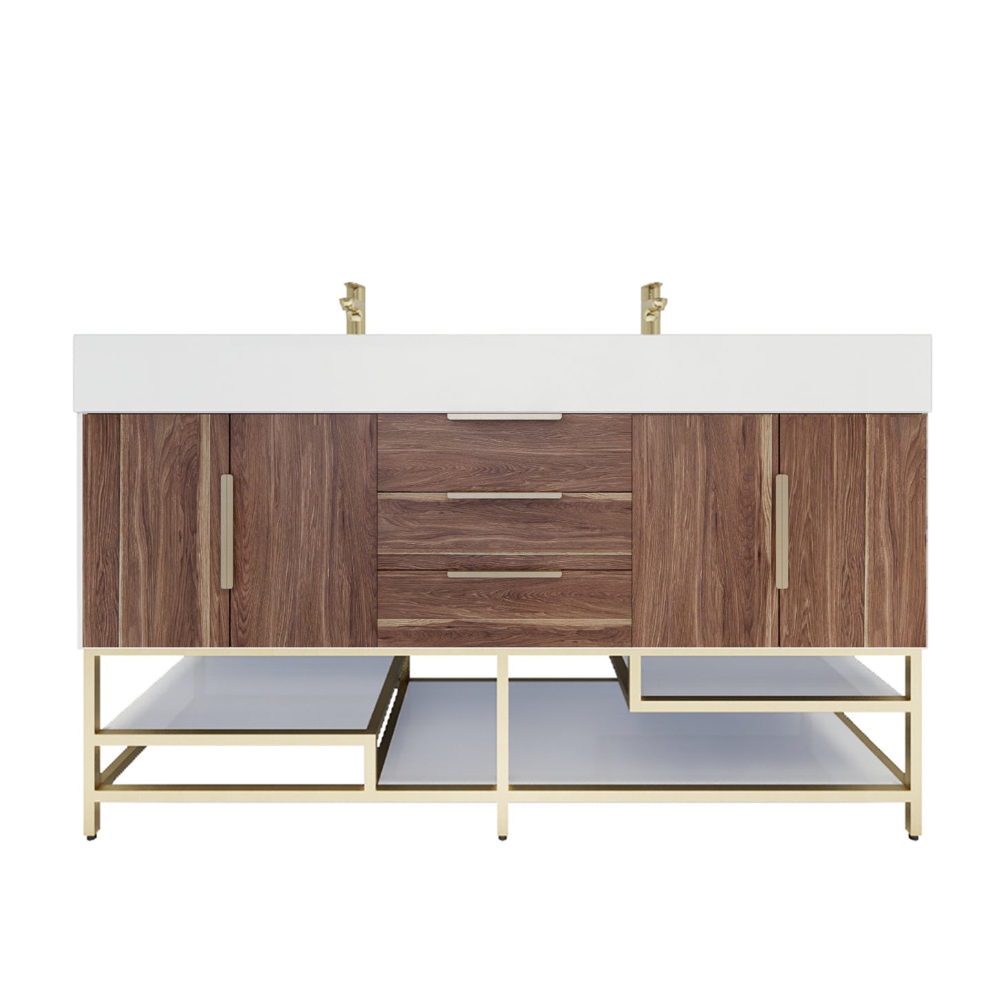 Better Vanity Bethany 24"-48“ Freestanding Bathroom Vanity Reinforced Acrylic Sink Soft Close Doors & Drawers, Fully Assembled
