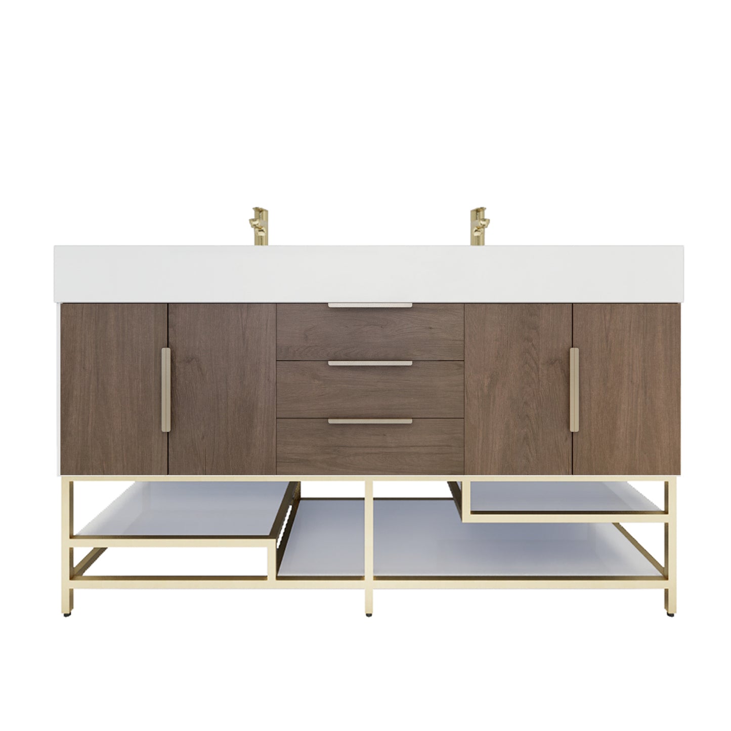Better Vanity Bethany 24"-48“ Freestanding Bathroom Vanity Reinforced Acrylic Sink Soft Close Doors & Drawers, Fully Assembled