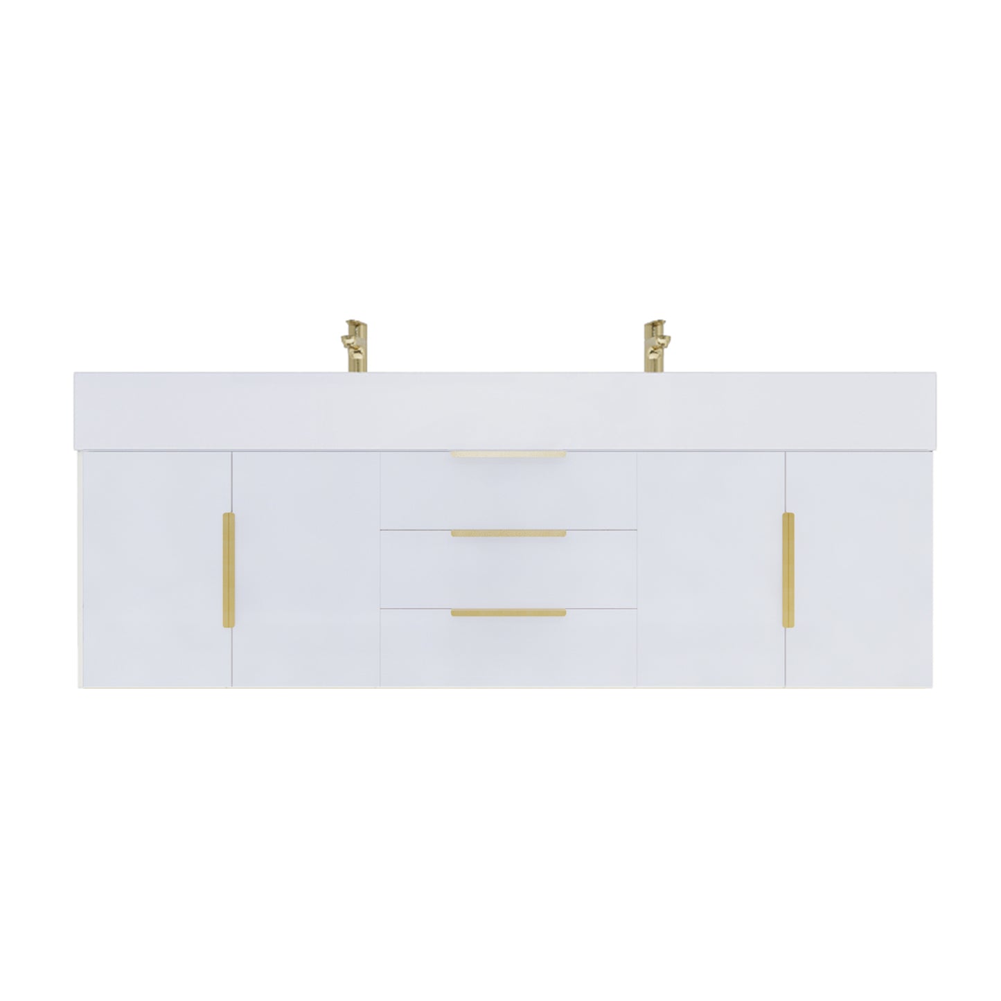 Better Vanity Bethany 24"-48" Floating Bathroom Vanity Reinforced Acrylic Sink Soft Close Doors & Drawers, Fully Assembled