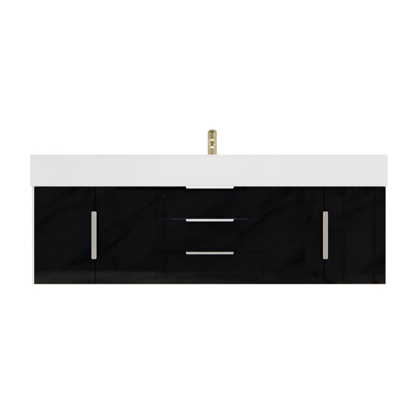 Better Vanity Bethany 24"-48" Floating Bathroom Vanity Reinforced Acrylic Sink Soft Close Doors & Drawers, Fully Assembled