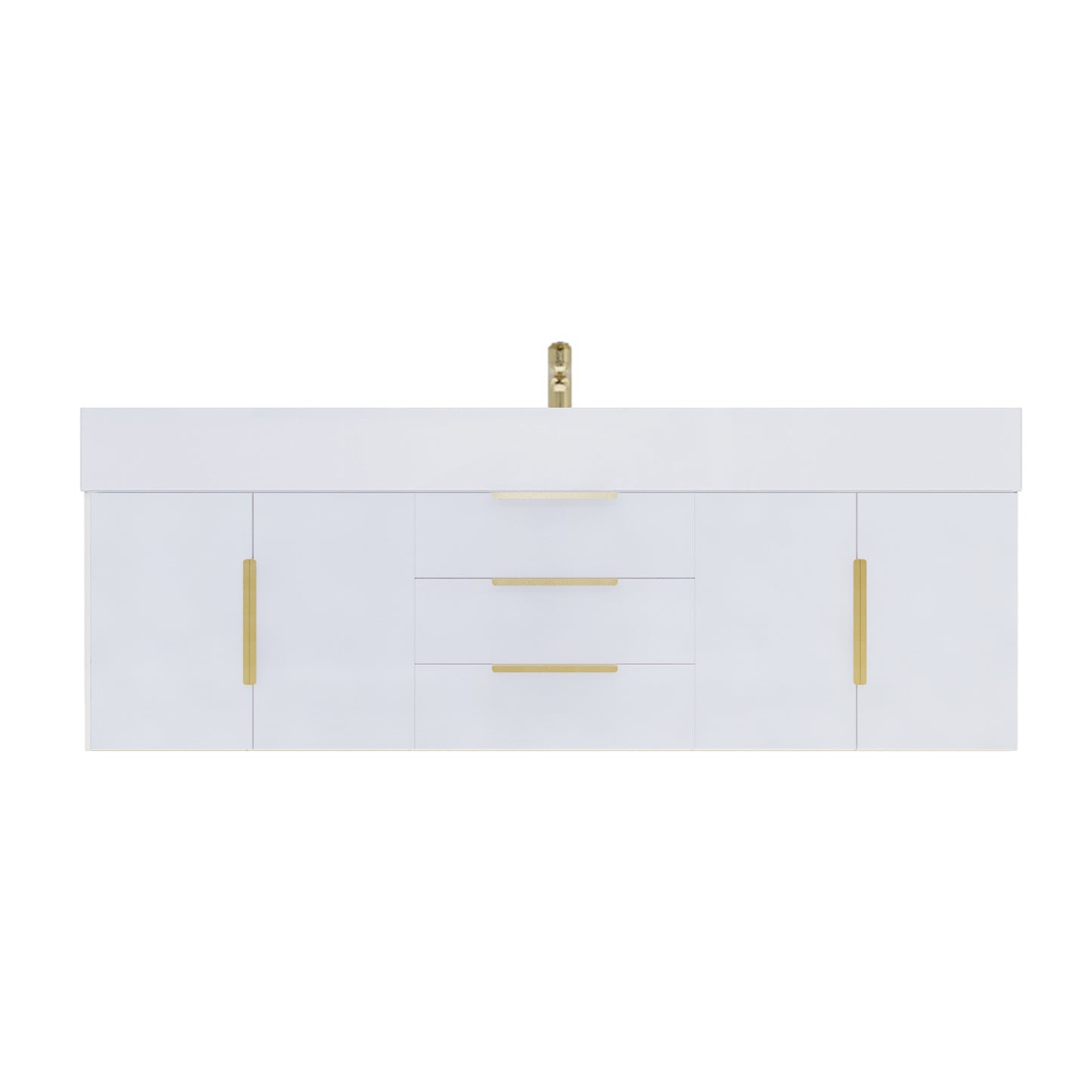 Better Vanity Bethany 24"-48" Floating Bathroom Vanity Reinforced Acrylic Sink Soft Close Doors & Drawers, Fully Assembled