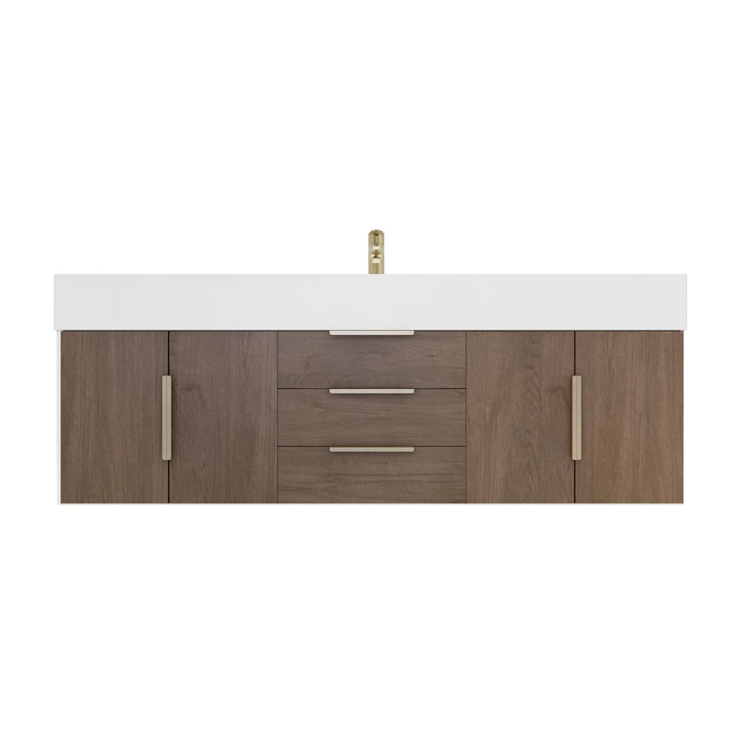 Better Vanity Bethany 24"-48" Floating Bathroom Vanity Reinforced Acrylic Sink Soft Close Doors & Drawers, Fully Assembled