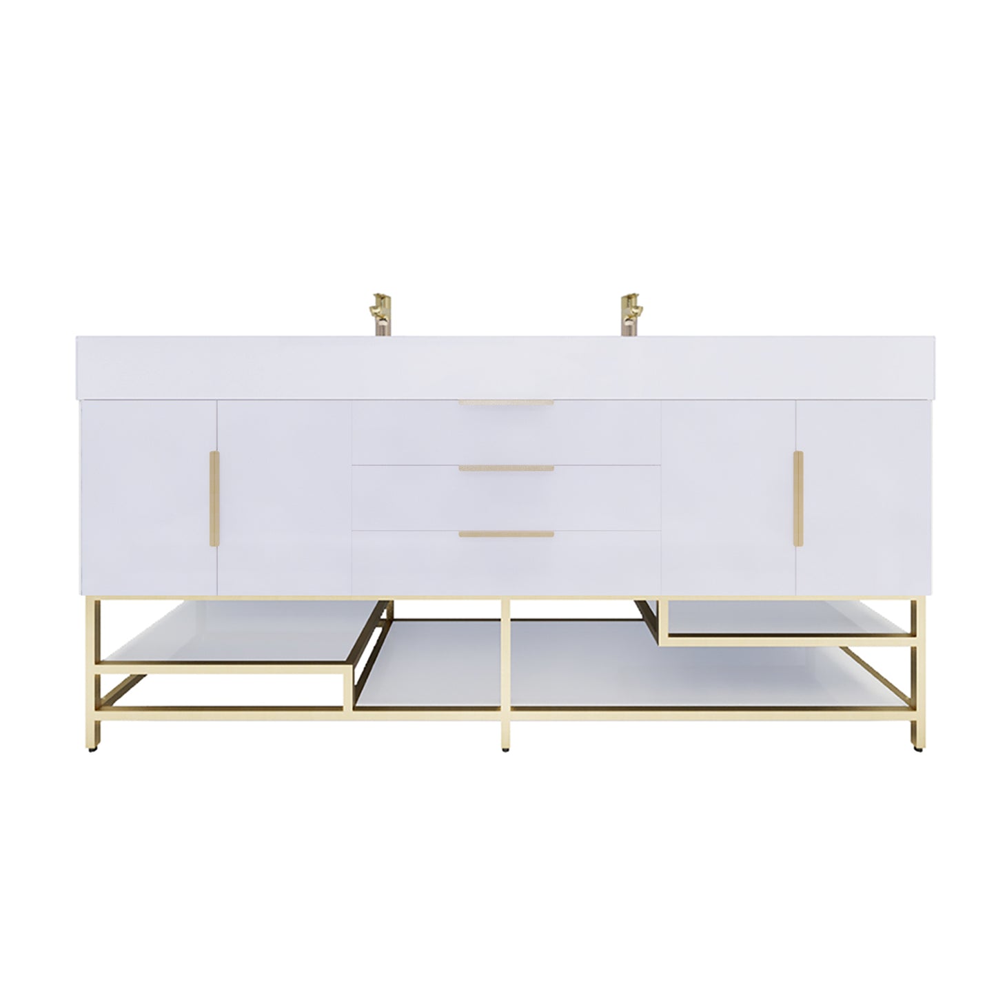 Better Vanity Bethany 24"-48“ Freestanding Bathroom Vanity Reinforced Acrylic Sink Soft Close Doors & Drawers, Fully Assembled
